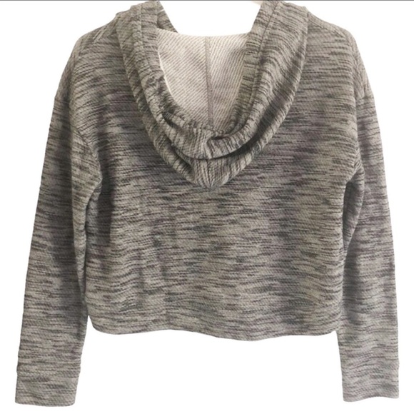 Anthropologie Saturday Sunday Gray Crop Hoodie Small - Picture 5 of 11
